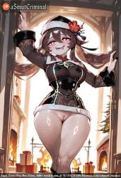 ai_generated asmutcriminal autumn blush breasts brown_hair burning campfire candle explosion female fire fireplace flame flower genshin_impact hair_between_eyes hu_tao_(genshin_impact) large_breasts long_hair long_sleeves looking_at_viewer molten_rock open_mouth red_eyes ring smile solo tagme thick_thighs thighs tree