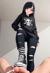 ai_generated converse footjob hoodie original original_character shoejob sneakers