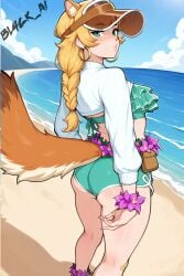 ai_generated beach bikini bl4ck_ai blonde_hair chubby marvel marvel_rivals squirrel_girl_(marvel) squirrel_girl_(marvel_rivals) suggestive tagme thighs
