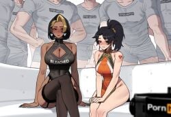 2girls 6boys anran before_sex big_breasts black_hair blush boob_window brown_skin casting_couch chocolate_and_vanilla cleavage couch crossed_legs dark-skinned_female dark_skin domina earrings edit fully_clothed group imminent_gangbang imminent_sex indian_female large_breasts larger_male light-skinned_female light-skinned_male meme multiple_boys muscular nervous orgy overwatch overwatch_2 piper_perri_surrounded ponytail pornhub qoh queen_of_hearts queen_of_hearts_tattoo ratatatat74 short-haired_female short_hair sitting size_difference stockings taller_male tattoo thick_thighs thighs third-party_edit unseen_male_face vaira_singhania wide_hips wide_thighs