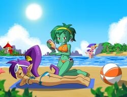 bacontactician beach bikini female_only rottytops shantae shantae_(character) sky_(shantae) tacticalbacon84 water you_gonna_get_raped