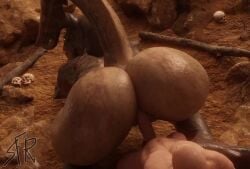 1boy 1girls animated anthro ass big_ass deathclaw fallout female female_deathclaw female_on_human huge_ass human human_on_anthro male male_on_anthro penis reptile scalie sfrogue sound straight tagme thick_ass vaginal_penetration video