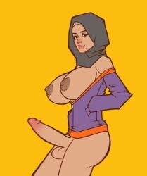 2025 bolapistarize bottomless dark-skinned_futa dark-skinned_futanari dark_skin dick dickgirl erect_penis erection futa_only futanari hands_in_pockets hijab hijab_futa hijabi hoodie intersex islam jumper lipstick muslim muslim_futa oc original original_characters partially_clothed pink_glans religion retracted_foreskin zipper