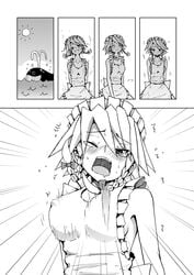 apron comic cum cum_inside erect_nipples female maid monochrome naked_apron orgasm rocha rocha_(artist) sakuya_izayoi sex sexually_suggestive silent_comic touhou whale