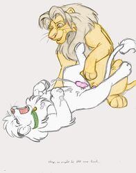 2boys anal chris_mckinley cum disney erection feline feral gay kimba kimba_the_white_lion lion male male_only mammal penis simba the_lion_king yaoi