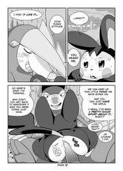 anus buttjob comic dialogue emolga excadrill female food fruit hi_res male mammal nintendo outside penis pokemon precum pussy rodent smile squirrel straight sweat tom_smith tree video_games