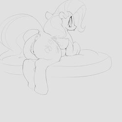 2015 anatomically_correct anatomically_correct_pussy animal_genitalia anus ass bluedrg19 cutie_mark equine equine_pussy female feral fluttershy_(mlp) friendship_is_magic hair hi_res line_art long_hair mammal monochrome my_little_pony pegasus pussy solo wings