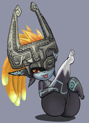 anus ass big_butt female hair hair_hand hi_res humanoid imp imp_midna looking_at_viewer midna nintendo nude orange_hair pdxyz presenting pussy red_eyes solo the_legend_of_zelda tongue tongue_out twilight_princess video_games