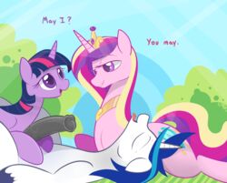 2015 alicorn animal_genitalia black_penis blue_eyes blue_hair braddo closed_eyes cutie_mark equine female feral friendship_is_magic fur hair horn horsecock incest lying male mammal multicolored_hair my_little_pony open_mouth penis pink_eyes pink_fur princess_cadance_(mlp) purple_eyes purple_hair shining_armor_(mlp) smile text twilight_sparkle_(mlp) two_tone_hair unicorn white_fur wings