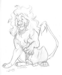 balls chris_mckinley cum erection feline feral lion male mammal masturbation penis sketch solo