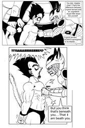 dragon_ball dragon_ball_z frieza male_only monochrome nipple_torture nipples spankeror torture vegeta