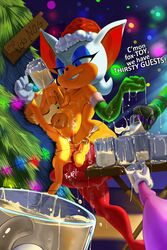 2d balls breasts christmas cock_ring cum cum_everywhere cum_in_glass cum_on_breasts deadly_six elbow_gloves espio_the_chameleon gloves leggings penis rouge_the_bat santa_hat sega sonic_(series) sonic_lost_world sonic_the_hedgehog_(series) tails theboogie thigh_highs zeena zeti zeti_(species)