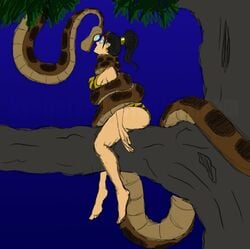 coiling coils disney hypnofur hypnosis kaa mind_control night restrained rough_sketch snake the_jungle_book