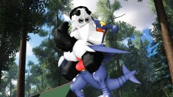 3d artist_request ass balls big_ass big_breasts big_penis forest fur furry garchomp interspecies knot pokemon pokemon_(species) roblox roblox_avatar roblox_studio robloxian tagme white_body