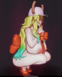 1girls 3d animated areolae ass bow breasts cap choker christmas closed_eyes female female_only high_heels horns huge_ass huge_breasts kobayashi-san_chi_no_maidragon miss_kobayashi's_dragon_maid multicolored_hair naked_footwear nipples no_sound nude nude_female quetzalcoatl_(dragon_maid) rushzilla shorter_than_10_seconds smile solo_female tagme tied_hands turntable_(animation) vertical_video video