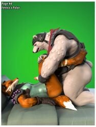 3:4 3d_(artwork) absurd_res bear bed bedroom blender_(artwork) border canid canine clothed clothing comic cowgirl_position digital_media_(artwork) english_text epic_games fennix_(fortnite) fortnite fortnite:_battle_royale fox from_front_position furniture green_background hand_on_butt hi_res legs_lift legs_up male mammal moan nude on_bottom on_top pantsless partially_clothed penetration penile penile_penetration pinned polar_bear polar_patroller sex simple_background sofa sofa_sex streetsign01 text ursine white_border