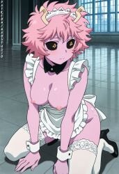 ai ai_art ai_generated armpits ashido_mina bandeau bare_shoulders beach bikini black_sclera blue_sky blush boku_no_hero_academia breasts cleavage cloud collarbone colored_sclera colored_skin covered_nipples cowboy_shot day double_v female grin horns large_breasts leaning_forward looking_at_viewer mina_ashido my_hero_academia naostudio navel ocean outdoors pink_hair pink_skin sand shiny_skin short_hair skindentation sky smile solo stomach strapless strapless_bikini sweat swimsuit tagme teeth tube_top v water web_address wet yellow_eyes yellow_horns