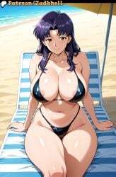 misato katsuragi from neon genesis evangelion by zadbhell