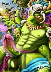 2026 abs absurd_res anthro balls bone bottomwear bottomwear_aside clothed clothing clothing_aside dialogue english_text erection feathers forest forest_background galma genital_growth genitals gold_(metal) gold_jewelry growth hi_res horn humanoid_genitalia humanoid_penis jewelry jungle lihzahrd loincloth loincloth_aside loincloth_only looking_at_viewer magic male nature nature_background nipples outside penis penis_growth plant potion presenting presenting_penis shimmered_witch_doctor shimmering signature skull skull_accessory solo tail terraria text topless transformation tree url vein veiny_penis witch_doctor_(terraria)