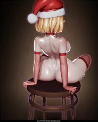 1girls 3d areolae armwear breasts choker christmas christmas_outfit female female_focus female_only legwear nintendo nipples no_sound open_legs princess_zelda pussy rushzilla santa_hat shorter_than_10_seconds sitting tagme the_legend_of_zelda turntable_(animation) vertical_video video