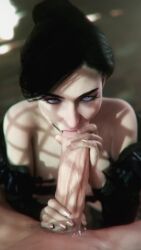 1boy 1girls 3d 3d_animation alternate_version_available animated animation big_breasts black_hair blowjob cd_projekt_red cock_hungry cock_worship dark_hair deepthroat fellatio female high_resolution highres huge_cock intimate leeterr light-skinned_female light-skinned_male light_skin longer_than_10_seconds looking_at_viewer male male/female mascara mature_female moaning moaning_in_pleasure no_music oral oral_penetration oral_sex pale-skinned_female pale_skin penis pov pov_eye_contact purple_eyes saliva saliva_on_penis sensual short_video shorter_than_30_seconds sorceress sound stroking_penis sucking_penis tagme the_witcher_(series) the_witcher_3:_wild_hunt veiny_penis vertical_video video video_game_character video_games yennefer