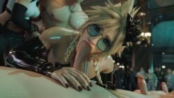 3d 3d_(artwork) 3d_model 3d_render 3dcg 3dx blonde-haired_male blonde_hair blowjob cloud cloud_strife final_fantasy final_fantasy_vii final_fantasy_vii_remake gay gay_blowjob gay_male group gs3d latex latex_armwear latex_clothing latex_gloves male_focus rubber rubber_armwear rubber_clothing rubber_gloves tagme tifa_lockhart