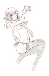 blue_eyes breasts christmas_stocking drew_winchester eclair_farron final_fantasy final_fantasy_xiii final_fantasy_xiii-2 lightning_returns:_final_fantasy_xiii necktie pink_hair square_enix