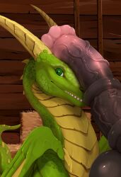 2026 ambiguous_feral ambiguous_gender animal_genitalia animal_penis anthro balls digital_media_(artwork) dragon duo equine_genitalia equine_penis erection european_mythology feral genitals green_body green_eyes green_scales hi_res horn inside ishiru male male/ambiguous male_(lore) medial_ring mythological_creature mythological_scalie mythology penis penis_on_face pupils scales scalie sharp_teeth slit_pupils tail teeth tongue vein veiny_penis western_dragon wings