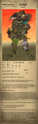 arthropod avian bee bird by_the_book clitoris clothing collar druid ear_piercing gnoll hawk insects legwear magic_user melee_weapon model_sheet nipples nude piercing pussy space_goblin stockings sword tribal_spellcaster weapon