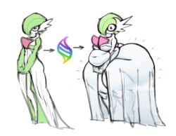 1girls 2025 ass ass_body ass_expansion bottom_heavy breasts chest_spike chompsky chubby expansion female female_only game_freak gardevoir growth huge_ass hyper hyper_ass mega_evolution mega_evolution_symbol mega_gardevoir mega_sirnight nintendo petite petite_body pokemon pokemon_(species) sequence shocked shocked_expression sirnight solo sudden_growth thick_ass transformation transparent_clothing weight_gain white_skin