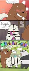 bear bitting bondage bound comic dialogue grizzly_(character) grizzly_bear ice_bear incest male mammal oral panda panda_(character) polar_bear rodgerbeardog_(artist) video_games we_bare_bears yaoi