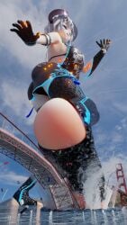 1girls ass ass blue_eyes blue_eyes_female breasts breasts clothed clothed_female combat destruction feet feet_focus female female_focus female_only giantess giga_giantess hietoreth jet light-skinned_female light_skin military original original_character planes silver_hair silver_hair_female solo solo_female solo_focus underwear