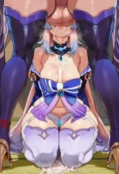 ai_generated balls between_legs big_balls breasts breath_cloud clothed cum cum_in_mouth cum_leaking cum_leaking_out_of_mouth cum_on_breasts cum_pool cum_puddle dangling_balls deep_blowjob deepthroat dominant_futa drinking_cum drool drool_on_face drooling ejaculating_cum ejaculation excessive_cum fellatio futa_on_female futadom futanari genlation genshin_impact grabbing_hair hair_grab head_grab heart-shaped_pupils heels hoyoverse huge_ass huge_balls huge_cock irrumatio kneeling kneeling_female kneeling_on_ground large_penis large_testicles long_penis multicolored_hair musk oiled oiled_skin oral oral_creampie oral_sex partially_clothed pink_hair raiden_shogun saliva saliva_drip saliva_trail sangonomiya_kokomi semen semen_on_body semen_on_chest shocked small_breasts steamy steamy_breath stockings submissive_female tagme testicles thick thick_ass thick_thighs thighs throat_bulge throat_fuck trembling view_between_legs viewed_from_below wide_eyed