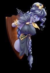 big_breasts breasts clothed commission commissioner_upload dead dnd dungeons_and_dragons female giantess introducingemy princess_serissa_(dnd) soft_gore storm_kings_thunder trophy