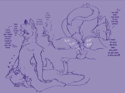 2025 anal anal_fluids anal_sex andromorph anthro anus artist_name ass balls blush bodily_fluids canid canine claws clitoris contact_onomatopoeia cunnilingus cuntboy dialogue digital_drawing_(artwork) digital_media_(artwork) duo english_text entwined_tails erection eyewear eyewear_only facesitting feet felid feline female fingers fluffy fluffy_tail from_behind_position fur genital_fluids genitals glasses glasses_only head_tuft heart_symbol hi_res humanoid_genitalia humanoid_penis humanoid_pussy impact_onomatopoeia intersex intersex/male james_jonah leo_campbell lying_on_another male male/female male_penetrated mammal mastectomy_scar monochrome monotone_background nerunaur nude nude_anthro nude_male object_in_ass onomatopoeia oral pawpads pegging penetration penis plap precum profanity prone_bone_position purple_background pussy rear_view scar sex sex_toy sex_toy_in_ass sex_toy_insertion sex_toy_penetration side_view simple_background sitting_on_another sound_effects speed_bump_position strapon tail tail_coil teeth text the_lunar_flame toes toying_partner trans_(lore) trans_man_(lore) tuft vaginal_fluids vaginal_penetration wearing_glasses