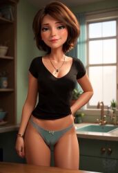 ai_generated ass aunt_cass big_hero_6 cameltoe crop_top dancing looking_at_viewer panties tagme thighs video