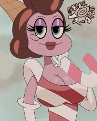 1girls baroness_von_bon_bon big_breasts breasts candy candy_cane cuphead_(game) female female_focus female_only netflix the_cuphead_show wifeyvoo