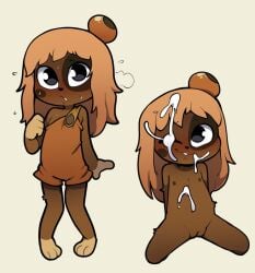 1girls 2020s 2025 absurd_res ankama anthro anthro_female anthro_only anthro_solo areola biped black_eyebrows black_eyes black_nose bodily_fluids breasts brown_body brown_clothing brown_fur brown_nipples brown_overalls canid canine canis clothed clothing cub cum cum_in_hair cum_on_belly cum_on_body cum_on_face cum_on_hair dofus dog dog_girl domestic_dog eyebrows female female_anthro female_cub female_only flat_chest fur furry furry_female furry_only genital_fluids genitals glistening glistening_eyes grin hair hi_res innie_pussy itsunknownanon kneeling lilotte mammal markings multicolored_body multicolored_fur nervous nervous_sweat nipples nude one_eye_closed overalls pussy simple_background small_breasts smile solo solo_anthro solo_female spots spread_legs spreading standing sweat sweatdrop tan_body tan_fur tan_hair two_tone_body two_tone_fur url young young_anthro young_female