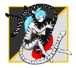 2022 2d 2girls 69_position after_transformation anthro anthro_on_anthro biped black_body black_ears black_fur black_stripes blue_eyes blue_hair blush breasts colored digital_media digitigrade duo felid feline female female/female female_only fur furry looking_pleasured lying mammal multiple_girls mutual_cunnilingus narrowed_eyes on_side oral pantherine pink_nose red_eyes red_hair sex stripes tail tiger tomek1000 white_body white_ears white_fur white_stripes yin_yang yuri