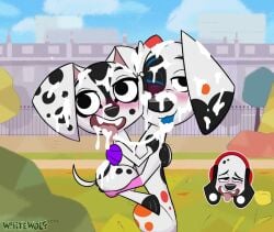 101_dalmatian_street 101_dalmatians 2025 after_sex animal_anus animal_genitalia animal_pussy anus artist_name ass ass bedroom_eyes black_body black_fur blue_tongue blush blush bodily_fluids bodily_fluids_on_face brother brother_(lore) brother_and_sister brother_and_sister_(lore) canid canine canine_anus canine_genitalia canine_pussy canine_vagina canis carrying carrying_another cum cum_drip cum_in_mouth cum_inside cum_on_ass cum_on_body cum_on_butt cum_on_face d.j._(101_dalmatians) da_vinci_(101_dalmatians) dalmatian dee_dee_(101_dalmatians) digital_drawing_(artwork) digital_media_(artwork) disney domestic_canine domestic_dog dripping dripping_cum female_canine female_dog female_feral female_focus feral feral_female feral_focus feral_male feral_only fur genital_fluids genital_fluids_on_body genitalia group hand_on_chest headphones hi_res high_resolution highres holding_another incest incest_(lore) looking_at_viewer looking_pleasured male male/female/female male_canine male_dog male_feral mammal markings narrowed_eyes open_mouth open_smile pussy seductive sibling_(lore) siblings sisters sisters_(lore) smile smiling smiling_at_viewer snowballing spots spotted_body spotted_fur sticking_out_tongue sticking_tongue_out tail tongue tongue_out trio trio_focus vagina white_body white_fur whitewolf20xx young young_female young_male zoophilia