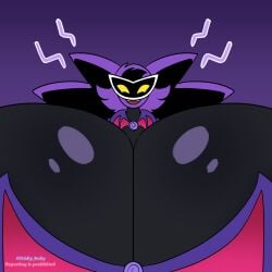 1girls antasma big_breasts black_body breasts cleavage clothing enormous_breasts female female_only genderswap_(mtf) gigantic_breasts huge_breasts large_breasts looking_at_viewer mario_(series) mario_and_luigi_(series) massive_breasts mature mature_female nintendo oddly_bally open_mouth purple_hair rule_63 solo solo_female solo_focus yellow_eyes