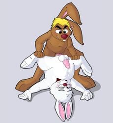 alice_in_wonderland alice_in_wonderland_(1951_film) balls brown_fur crossover cum cum_in_ass cum_inside cum_on_face cum_on_self disney erection eyewear fur furry furry_only gay glasses lagomorph male male_only mammal march_hare_(disney) neenya no_humans nude penis piledriver_position rabbit sex simple_background spread_legs spreading testicles upside-down white_fur white_rabbit_(disney) yaoi