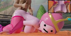 1boy 1girls adventure_time almost_naked ass big_ass big_breasts black_eyes bonnibel_bubblegum breasts doggy_style exibitionism female female_only focus focus_on_ass fortnite fortnite:_battle_royale lingerie looking_at_viewer male milf muscular muscular_male naked naked_female naked_male no_panties penetration penis_in_pussy pink_body presenting_ass princess_bubblegum sex sexual_pose shiny_ass slim slim_waist smile stockings thick_ass thighs thumbs_up touching_ass
