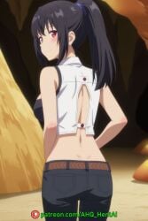 1girls ahq_hentai ai_generated arifureta_shokugyou_de_sekai_saikyou back_view cave female medium_breasts pants patreon perfect_body sexy stable_diffusion standing topwear yaegashi_shizuku
