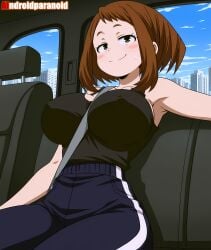 1girls ai_generated aindroidparanoid ass ass big_ass big_breasts big_butt boku_no_hero_academia breasts busty car cleavage curvy cute fat_ass female female_only gigantic_breasts hair hi_res hips huge_ass huge_breasts human large_ass large_breasts legs massive_breasts my_hero_academia narrow_waist ochako_uraraka slim_waist smug tagme tank_top thick_ass thick_thighs voluptuous waist wide_hips