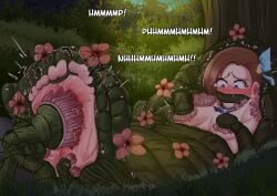 1girls bad_end blush codricor1 crying feet foot_fetish gagged plant restrained restrained_feet soles tagme tendrils tentacle tickle_fetish tickle_torture tickling tickling_armpits tickling_feet tickling_nipples tied_toes toes