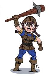 age_of_empires_2 armor female female_knight historical historical_porn kabewski kabooski01 knight militia shortstack tomboy