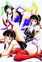 3girls area5169458561 big_ass big_breasts big_butt breasts bunny_ears bunny_girl bunnysuit chichi dragon_ball dragon_ball_super dragon_ball_z female hyuuga_hinata naruto naruto_(series) playboy_bunny spy_x_family yor_forger
