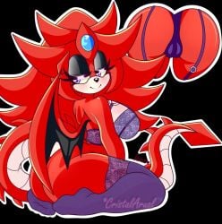 angieaivle anthro artist_name artist_signature big_tail cinder_the_sky_dragon dragon furry leggings lingerie mobian mobian_(species) oc purple_lingerie saint_dragon_of_osiris shortstack sky_dragon_of_osiris sonic_(series) sonic_the_hedgehog_(series) yu-gi-oh!