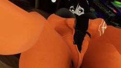 1girls 3d anthro big_ass big_breasts black_body black_fur breasts female furry jumpsuit laying_down laying_on_back legs_up looking_at_viewer lying_on_back scp-1471 scp-1471-a scp-1471-a_(da.nilkaz) scp_foundation sloppydragons solo tagme vrchat zipper_down